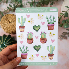 Cargar imagen en el visor de la galería, It's time for cactus | Hoja de pegatinas para agenda