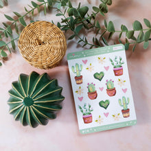 Cargar imagen en el visor de la galería, It's time for cactus | Hoja de pegatinas para agenda