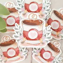Cargar imagen en el visor de la galería, Its time for coffee | Pegatina troquelada
