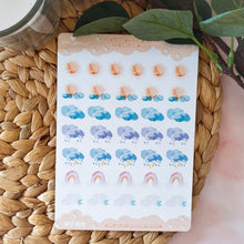 Cargar imagen en el visor de la galería, Hoja de pegatina para agenda efecto acuarela | Its weather time!