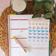Cargar imagen en el visor de la galería, Hoja de pegatina para agenda efecto acuarela | Its weather time!