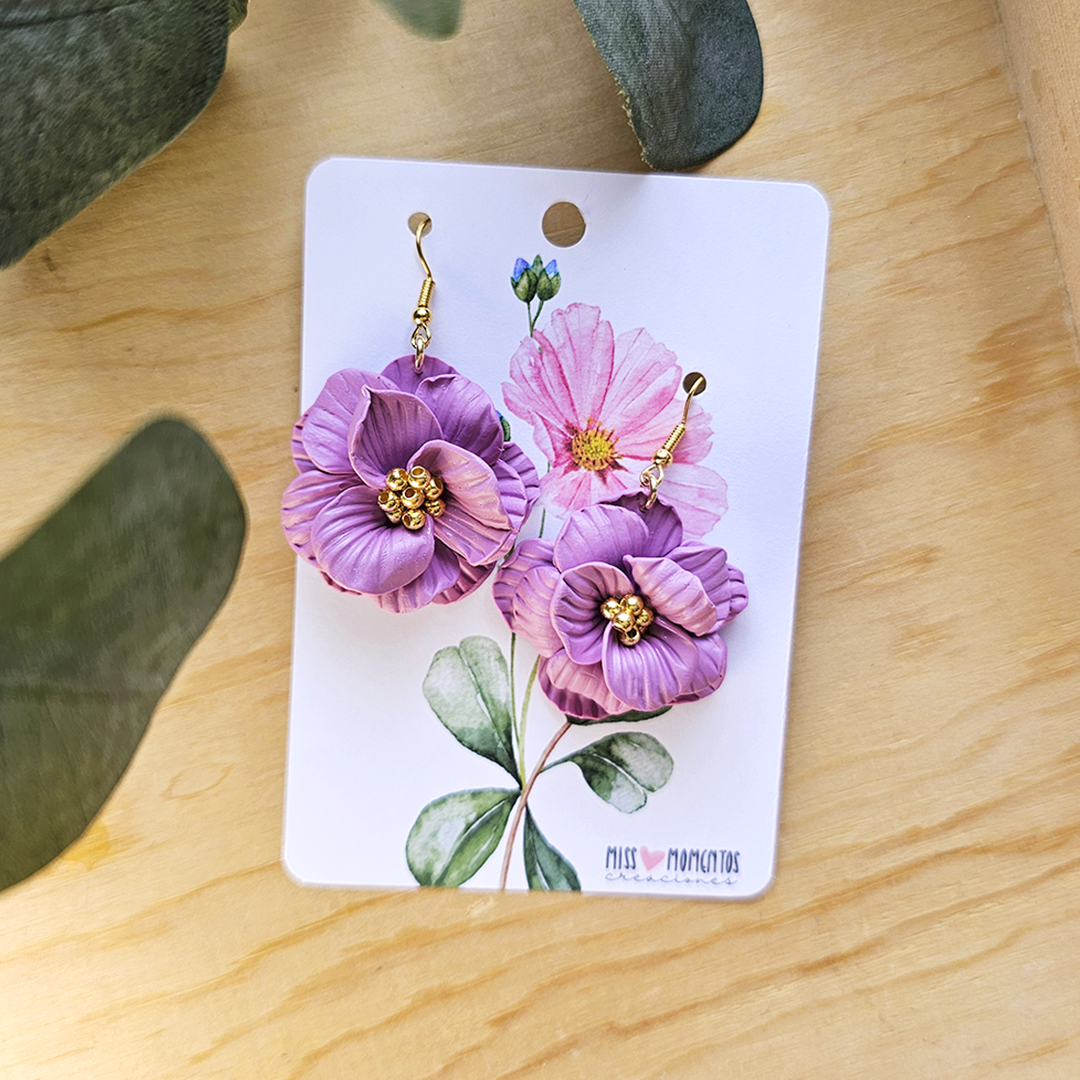 Pendientes Florales de Arcilla Polimérica