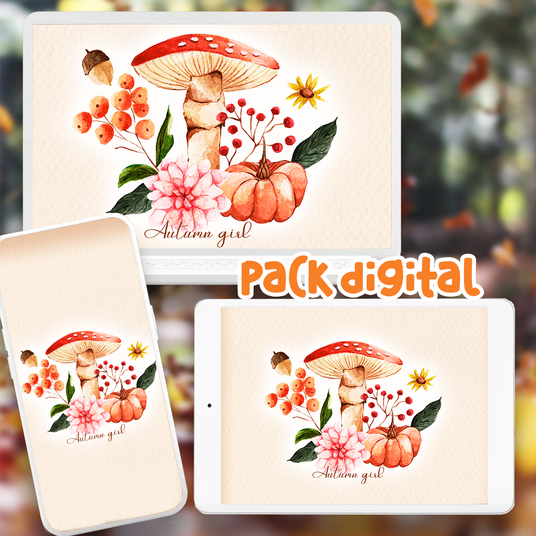 Pack digital de fondos de pantalla – Autumn Girl