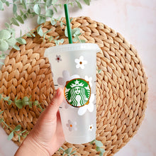 Load image into Gallery viewer, Personalized Starbucks Tumbler Flower Design

