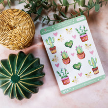 Load image into Gallery viewer, It&#39;s time for cactus | Diary sticker sheet
